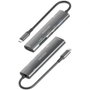Aisens USB-C Dock 7 en 1 con HDMI 4K, USB 3.0, USB 2.0 y PD 100W - Gris